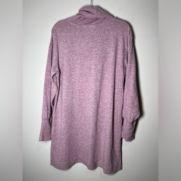 Anthropologie Maeve Tunic Cowl Neck Sweater Medium Relaxed Soft Pink Oversized - Picture 7 of 15
